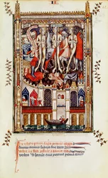 Fr 2092 f.42 Terceira flagelação de St. Denis e seus companheiros, de Vie de St. Denis, 1317