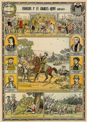 Francisco I de França e Carlos V, Sacro Imperador Romano, ilustração do 