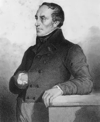 François Guizot (1787 - 1874), político e historiador francês - gravura em "Histoire de la vie politique et privée de Louis Philippe