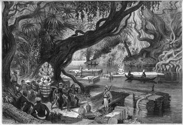 Missão francesa Delaporte nas ruínas de Angkor, Camboja