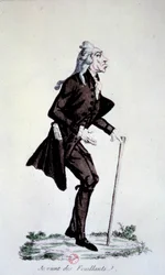 Revolução Francesa: Cartoon sobre os jacobinos aquando da cisão do movimento "J