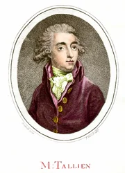 Revolução Francesa: Retrato de Jean Lambert (Jean-Lambert) Tallian (1767-1820) Revolucionário Francês. Gravura do século XVIII. Coleção particular