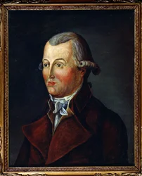 Revolução Francesa: "Retrato do livreiro e editor do Journal de Versailles Blaizot que publicou os relatos dos États Generaux" Pintura da escola francesa. Século XVIII