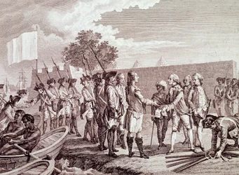 Desembarque do exército francês em Saint-Louis do Senegal