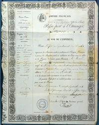 Passaporte francês, de Besançon, 20 de setembro de 1854