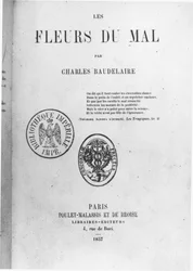 Capa da Primeira Edição de As Flores do Mal, de Charles Baudelaire (1821-67), publicada por Poulet-Malassis e Broise, 1857