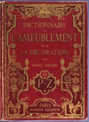 Capa do Dicionário de Móveis e Decoração por Henry Havard, Volume 4, PZ, Paris, Maison Quantin, 1878