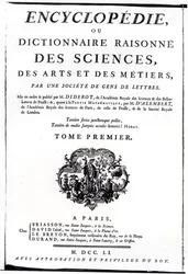 Frontispício da Enciclopédia da Ciência, Arte e Engenharia, de Denis Diderot (1713-84), publicado em Paris, em 1751