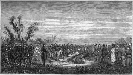 Funeral do General Edouard Collineau (1810-1861) em Tsien Tsin (China), 15 de janeiro