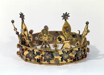 Coroa funerária de Philippe da França (1342-1404) 1404 (ouro, pérolas e pedras preciosas)