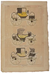 Móveis e Objectos de Gosto, No. 32, Phaeton Simple (gravação a cores)