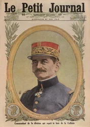 General Charles Mangin, ilustração da capa do Le Petit Journal, suplemento ilustrado, 21 de maio de 1916