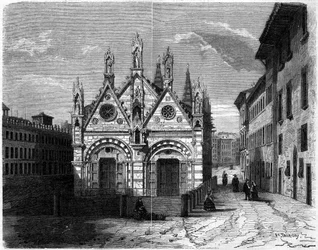 Arquitectura gótica: vista exterior da Igreja de Santa Maria della Spina (séc. XIII-XIV) em Pisa (Pisa), Itália