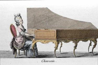 Jogador de cravo (Clavicembalo, cembalo).