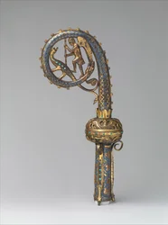 Cabeça de um Crozier com São Miguel a Matar o Dragão