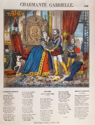 Henri IV (1553-1610), rei da França e sua dona Gabrielle dEstrees (1573-99)