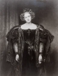 Henriette Sontag como Donna Anna na ópera Don Giovanni da ópera de Wolfgang Amadeus Mozart