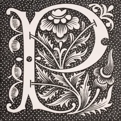 Carta Historiada "P", de "A Idade Média e o Renascimento", de Paul Lacroix (1806-84), publicada em 1847