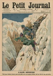 Homicidal Alp, ilustração da capa do &39;Le Petit Journal&39;, suplemento ilustre, 10 de agosto de 1913