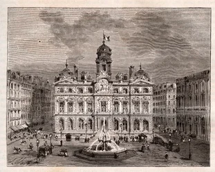 Hotel de Ville de Lyon - - gravura em "La France illustree: geography, history, statistical administration" de V.A. Malt-Brown. 1884
