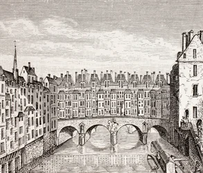 Casas na Ponte Saint-Michel, Paris, 1875