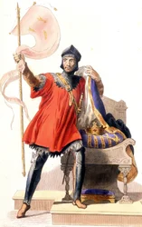 Hugues Capet e a sua bandeira - em "Le Plutarque francais", ed. Mennechet