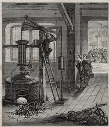 Humphrey Potter, encarregado de abrir e fechar as válvulas da máquina de Thomas Newcomen, fê-lo funcionar sem assistência, colocando correctamente cordas e butees para abrir e fechar as válvulas.