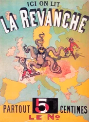 Aqui nós lemos Revenge em todos os lugares 5 centavos o número, 1886