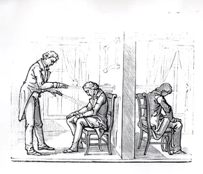 Ilustração do trabalho de du Potets sobre magnetismo animal, 1863