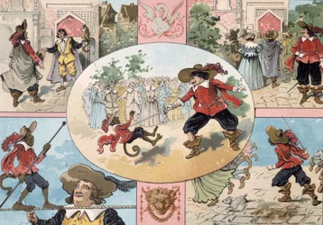 Ilustração de Cyrano de Bergerac, ilustração do romance de Cyrano de Bergerac: "L