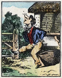 Ilustração do conto "Veridique History of Jeannot Serinet" Gravura em madeira de Imagery Pellerin - Epinal, sd. Final do século XIX.