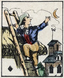 Ilustração do conto "Veridique History of Jeannot Serinet" Gravura em madeira de Imagery Pellerin - Epinal, sd. Final do século XIX.