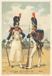 Guarda Imperial, Sapeur e Granadeiro em 1810