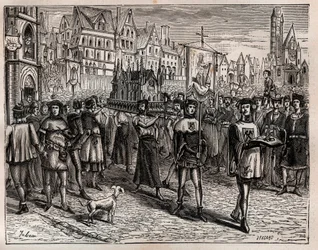 Em 1318, a eveque de Paris convocou o clero da cidade para a tradução das relíquias de Saint-Magloire - Uma procissão começou saindo da igreja de Saint-Magloire na Rua Saint-Denis e passou pela Rua aux Ours, para o cemitério de Saint-Nicolas-des-Cha