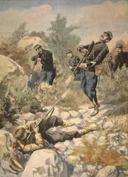 Na Córsega: polícia e gângster, ilustração do Le Petit Journal: Supplement illustre, 1898