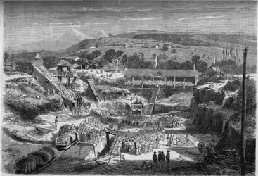 Instalação da primeira bacia de reequipamento (que é utilizada para a construção e reparação de barcos). Fort de France (Fort-de-France), Martinica