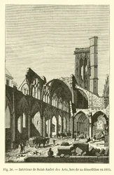 Interior de Saint-Andre des Arts, quando demolido em 1815