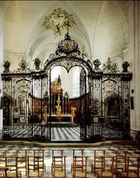 Interior da Abadia de Valloires (Cisterciense), perto de Abbeville. Somme (80).