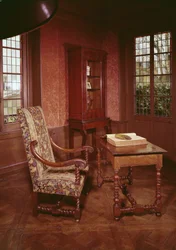 Interior do gabinete de Honoré de Balzac (1799-1850) na sua casa na Rue Raynouard