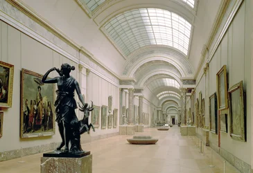 Vista interior, de, a, grande, Galerie, 16th-19th, século