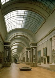 Vista interior, de, a, grande, Galerie, 16th-19th, século