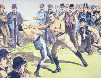 John L. Sullivan v. Charlie Mitchell em 10 de Março
