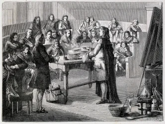 Joseph Black (1728 - 1799), químico e físico britânico, experimenta o calórico latente antes dos alunos da Universidade de Glascow