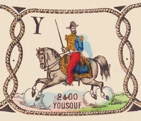 Joseph Vantini (1808-1866), general francês chamado Yousouf, cerca de 1860 (gravura)