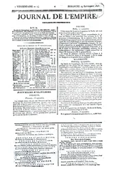 Journal de lEmpire, 29 de setembro de 1805 (impresso)
