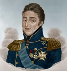 Rei Carlos X da França (gravura colorida)