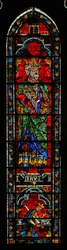 O rei David com harpa; em baixo, o rei Saul mata-se (w121)