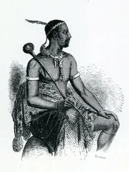 Rei Moshoeshoe I (c.1786-1870) 1833 (gravura)