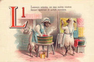 L: Ouvi falar de detergentes para a roupa, essas duas ovelhas mestres também seriam potes perfeitos