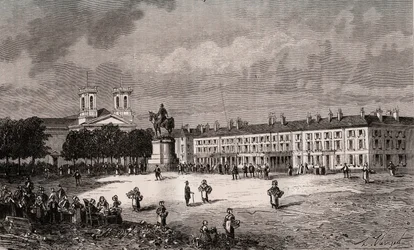 La Roche-sur-Yon (La Roche sur Yon) - Pays de la Loire - place Napoleon - gravura em "France illustree: geography, history, statistical administration" de V.-A. Malt-Brown. 1884